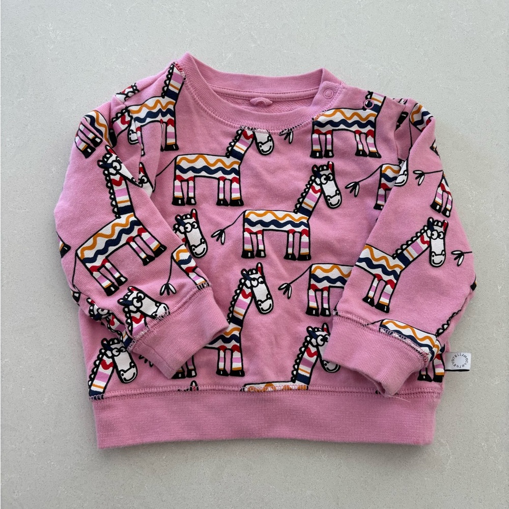 Stella McCartney Kids Pink Zebra Print Sweatshirt